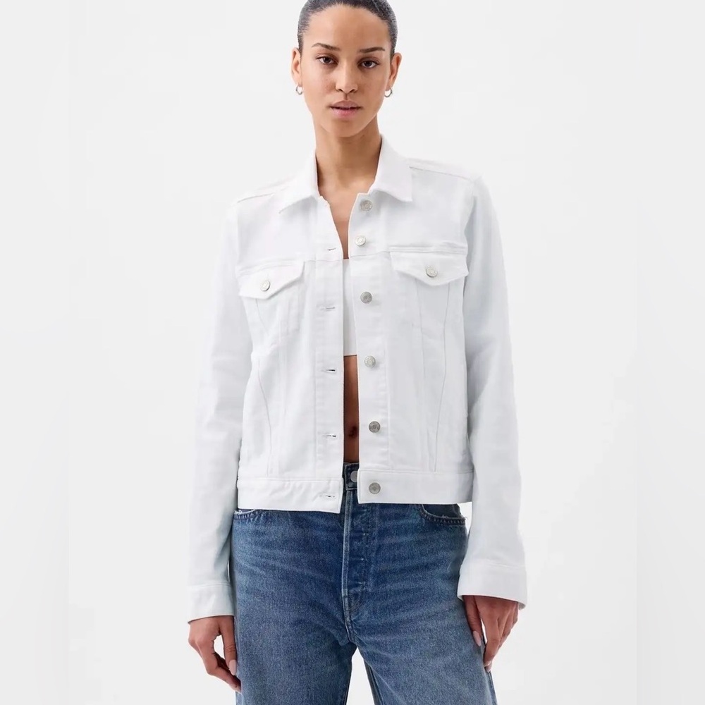 GAP White Denim Jacket